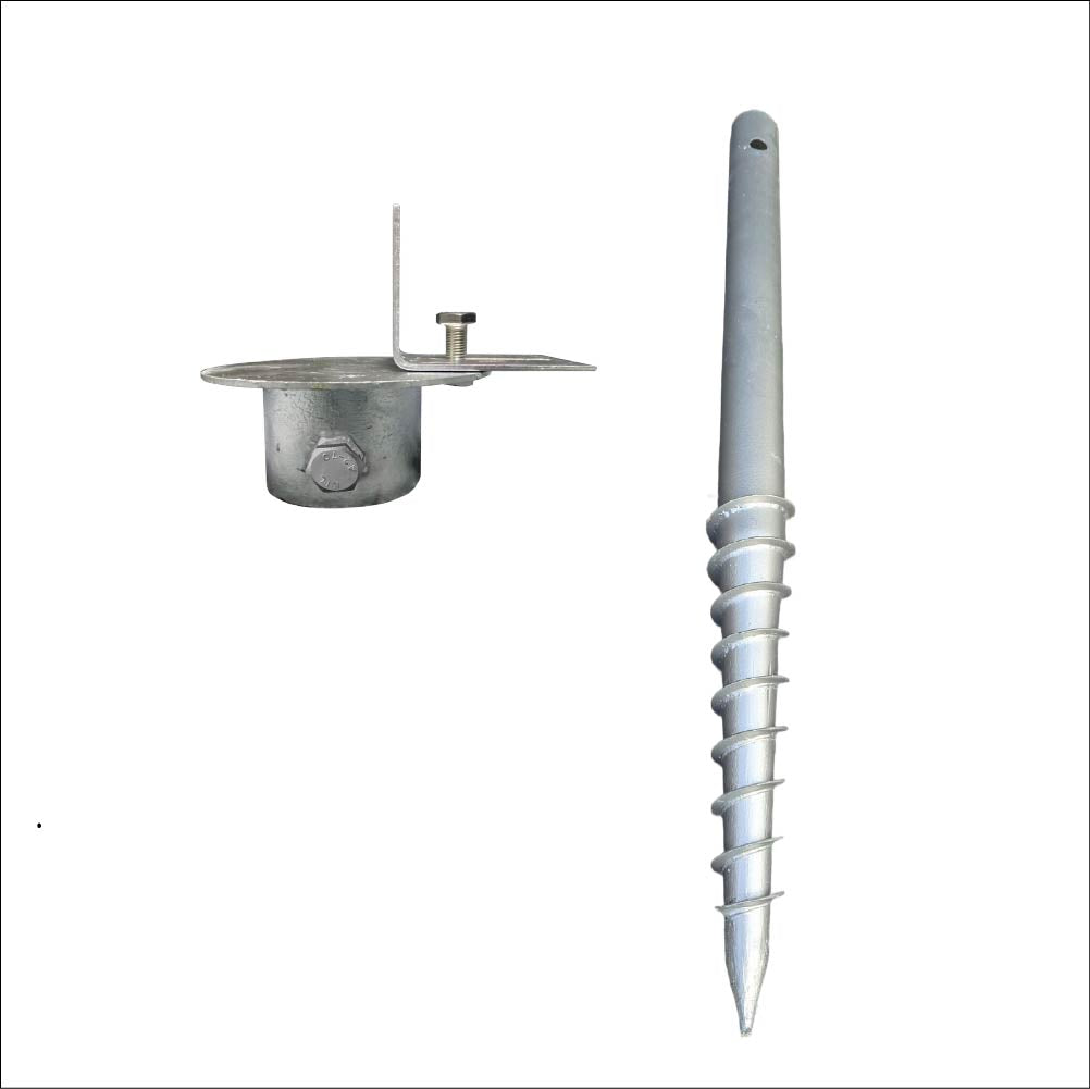Ground Screw 1000 mm & Joist Hat Set
