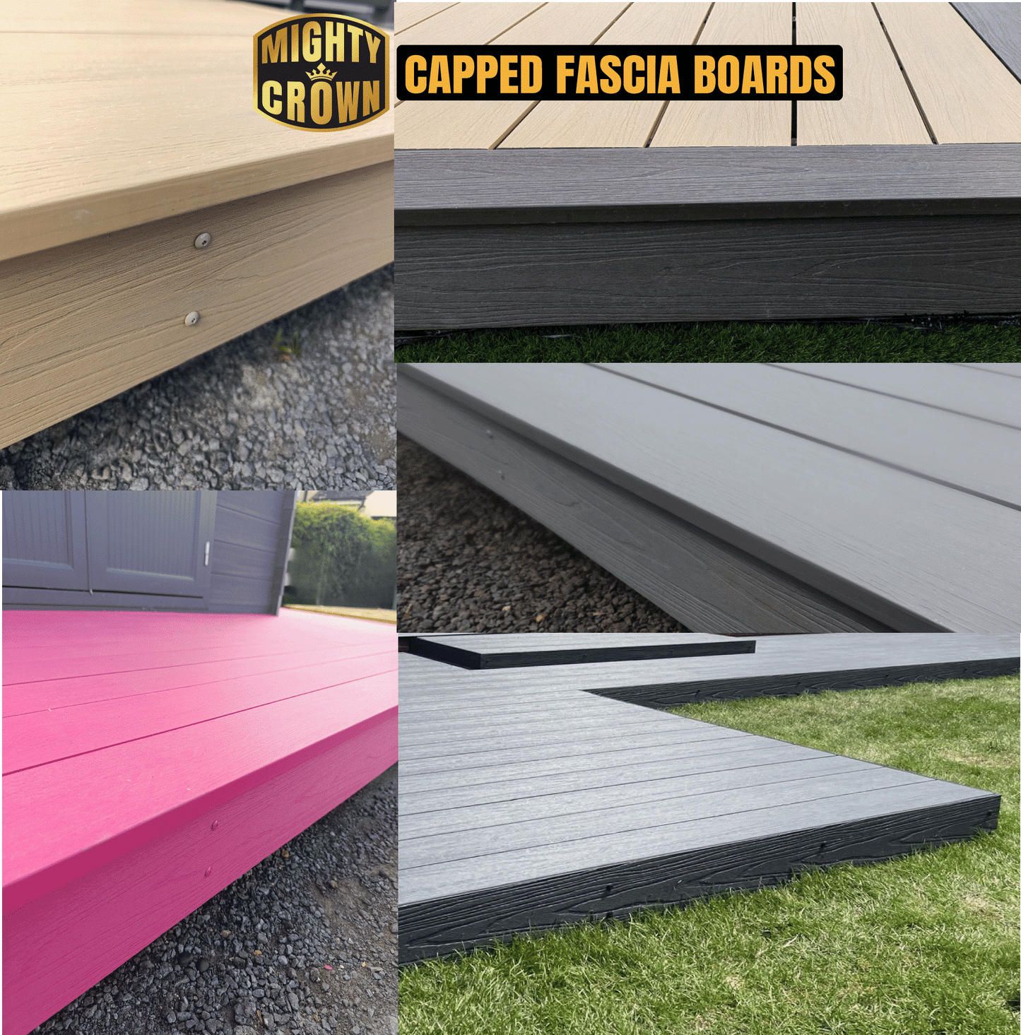 Bronze Composite Decking Capped Fascia Board