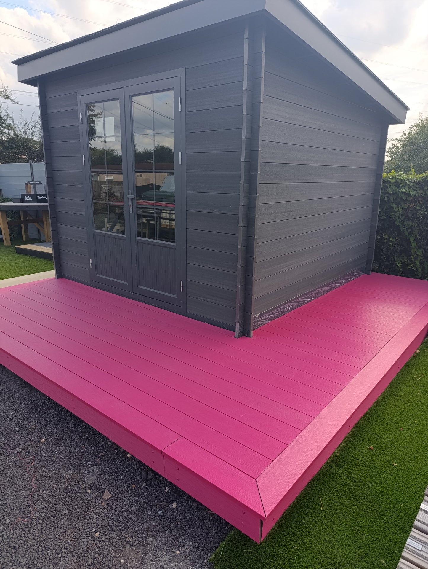 Hot Pink Capped Decking
