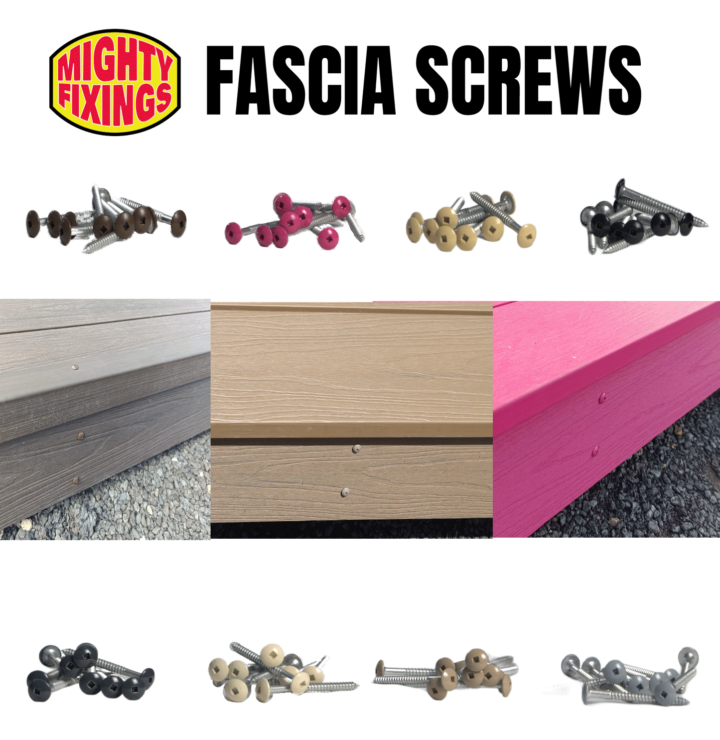 Beige Gold Fascia Screws