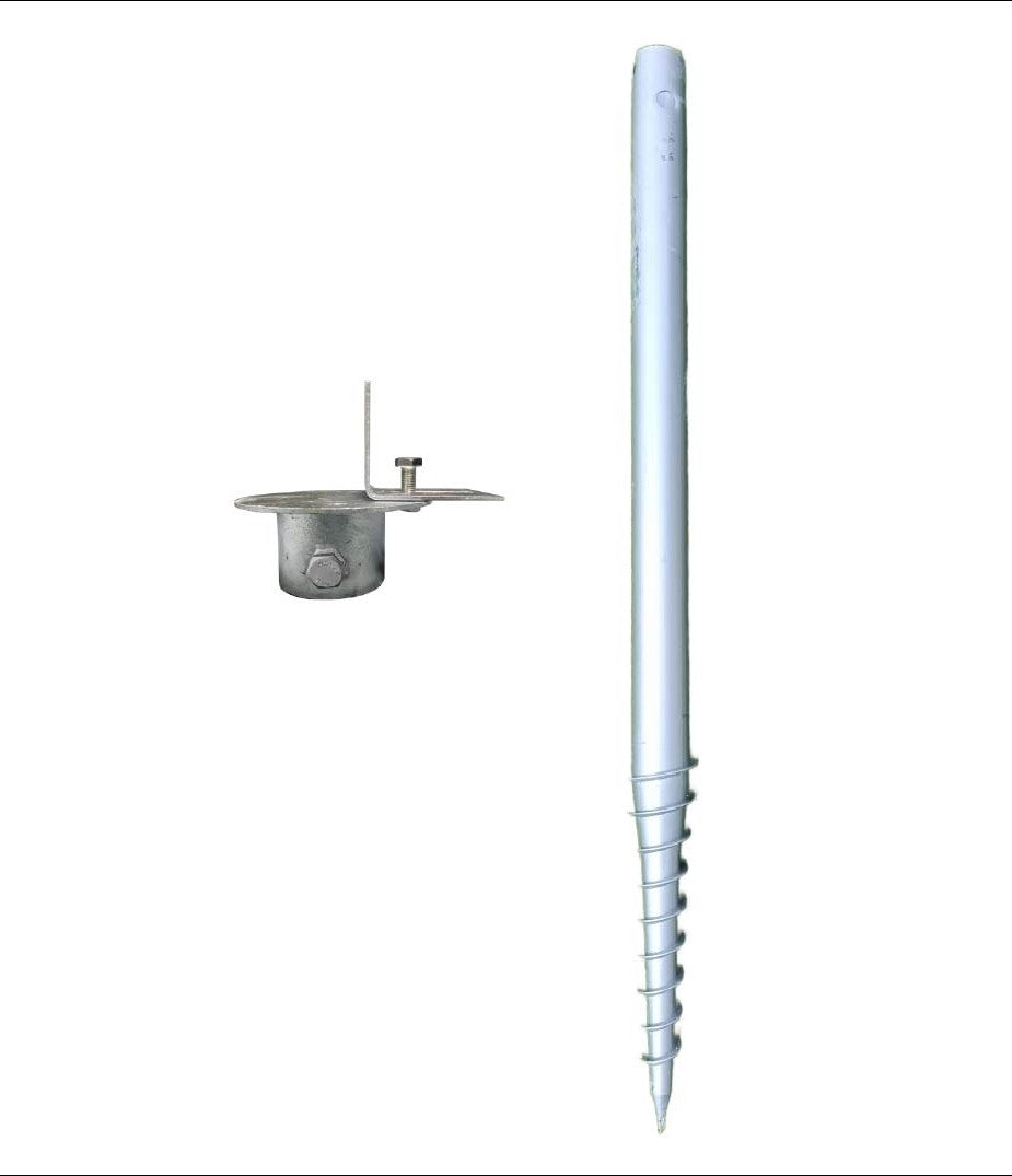 Ground Screw 1300 mm & Joist Hat Set