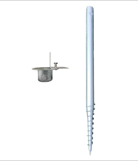 Ground Screw 1300 mm & Joist Hat Set