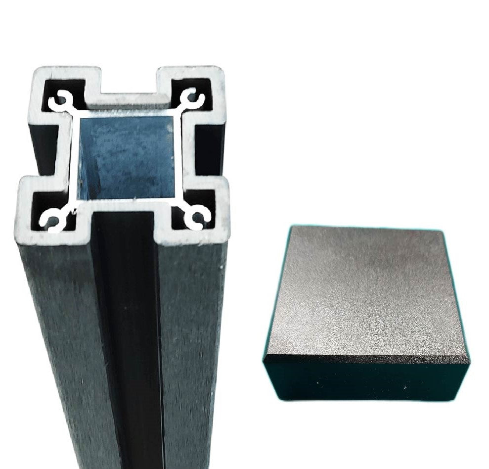 Black Rhs Post Black HYBRID Fence Post – Mighty Deck